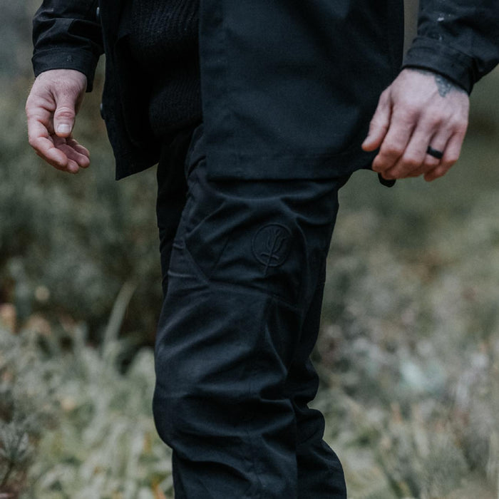 Foxy Waxed Cotton Trousers In Black | ThruDark